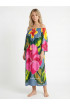 Hand Painted Rayon Off Shoulder Dress Hand Painted Rayon Off Shoulder Dress
